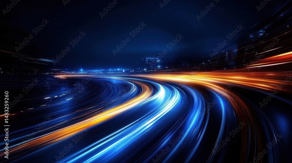 Abstract City Night Speed Lines Abstract City Night Speed Lines