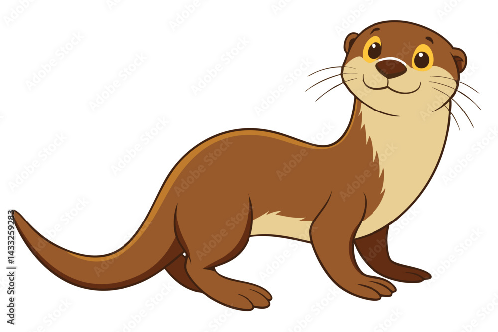 Sea Otter side view vector illustration Sea Otter side view vector illustration
