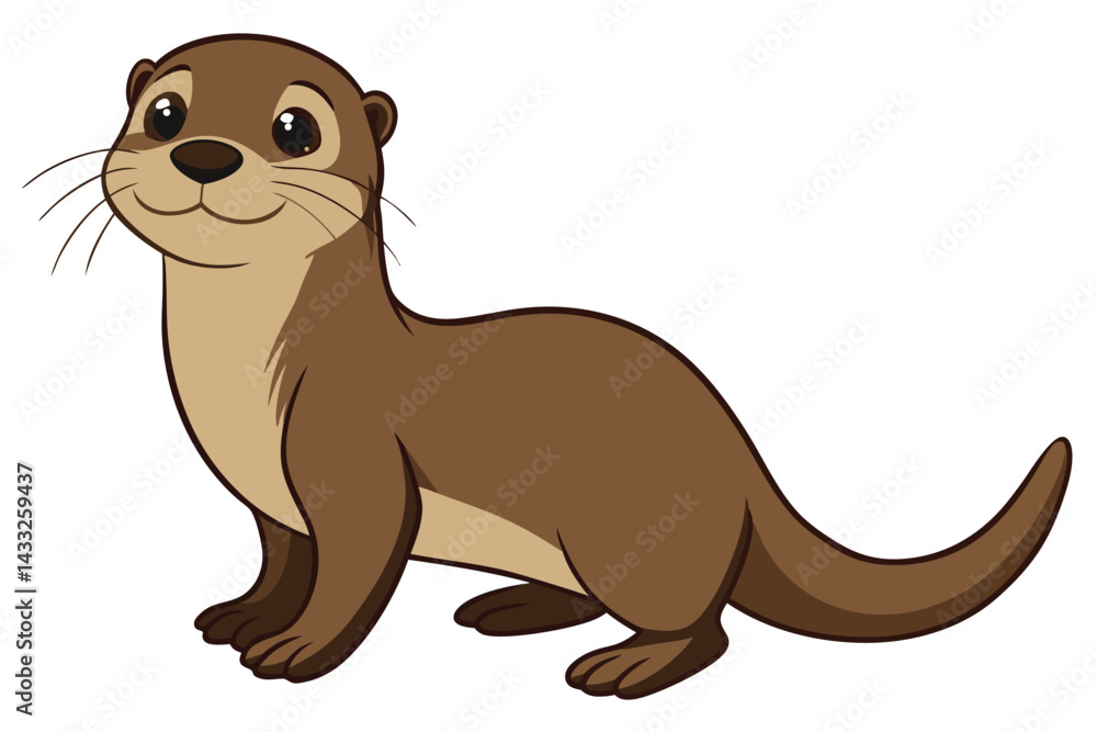 Sea Otter side view vector illustration Sea Otter side view vector illustration