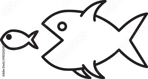 fish   simple icon. Vector ICON all icon Viktor