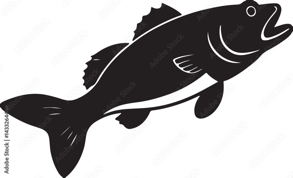 Fototapeta premium fish simple icon. Vector ICON all icon Viktor