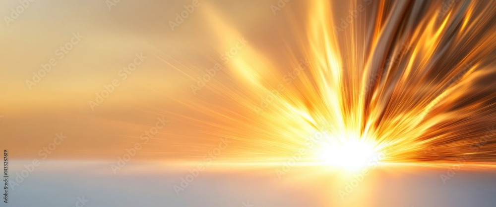 Obraz premium Golden abstract light