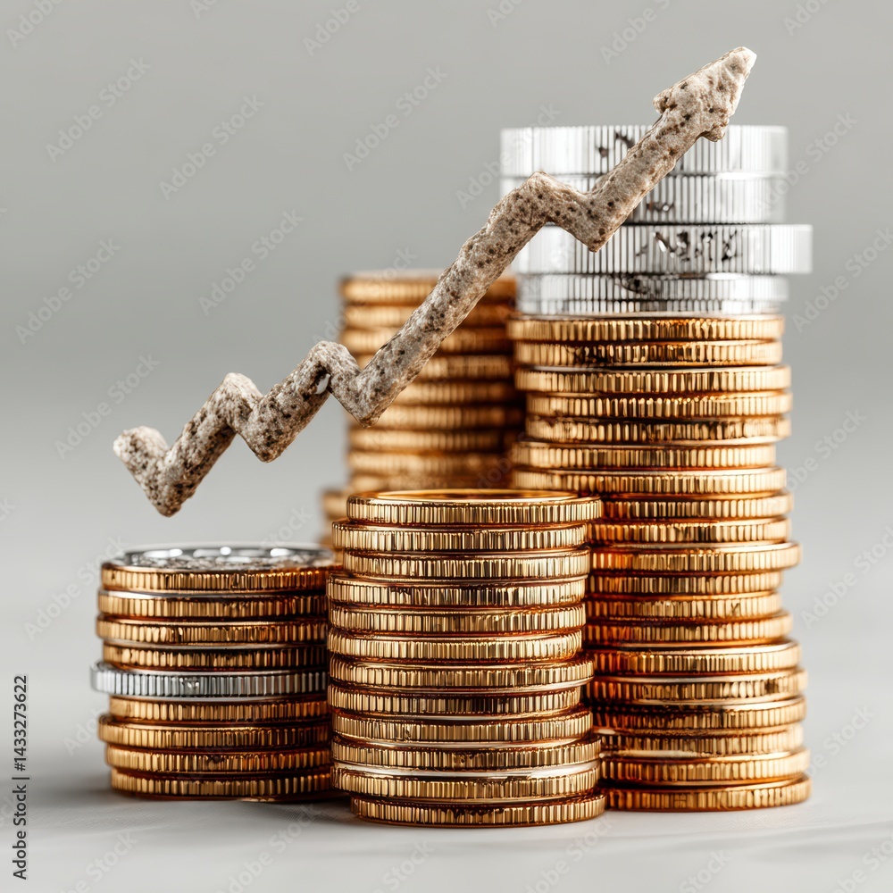 Investment growth analysis finance sector infographic business environment close-up view economic trends