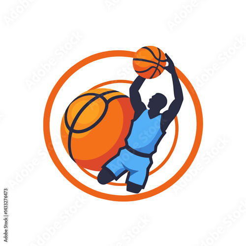 Basketball-Player-Slam-Dunk_Orange-Ball-Illustration_Sport-Vector