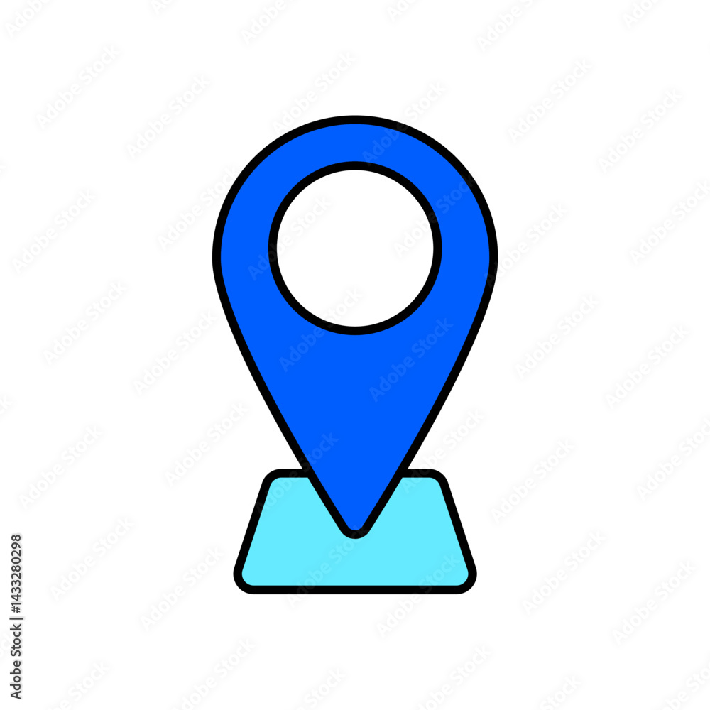 Icon a location, isolated against a clean background. Icon a location, isolated against a clean background.