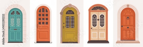 Wallpaper Mural Colorful arched entryways in various hues. Torontodigital.ca