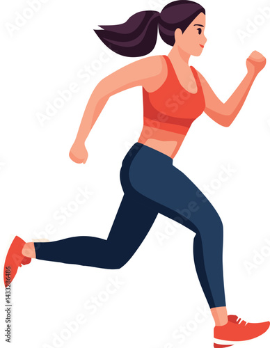running woman vector illustration