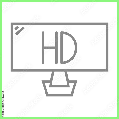 HD Television Icon Design