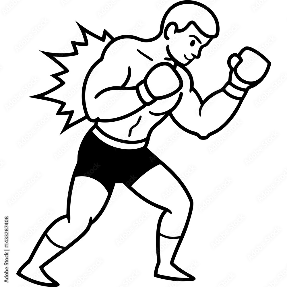 Fototapeta premium boxer in action