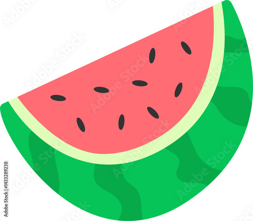 Simple watermelon fruit illustration