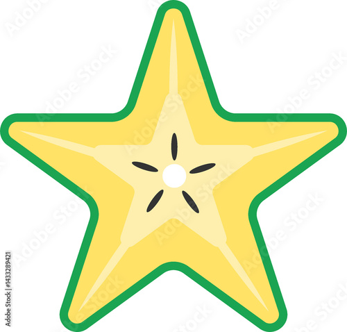 Simple star fruit illustration