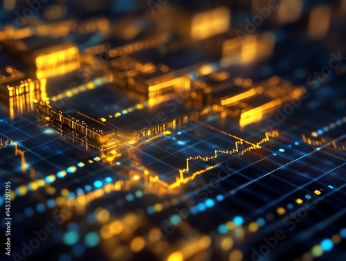 Wallpaper Mural Gold investment the background of stock trading data Torontodigital.ca