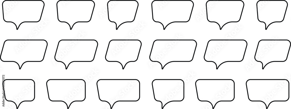 Fototapeta premium Speech Bubble set. Talk bubble. Speech bubble comic buttons for web design. Speech bubble collection. Chat vector icon. Talk bubble speech icon. Empty bubbles vector design element. Speech bubble set 