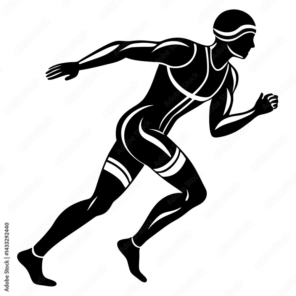 runner silhouette vector runner silhouette vector