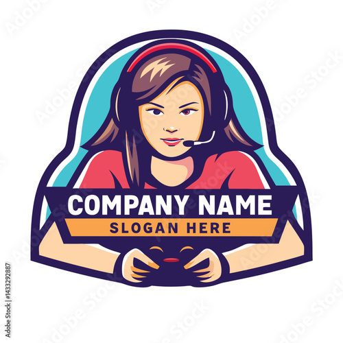 Female gamer holding a controller (2)