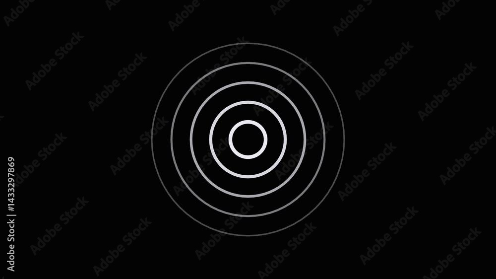 Expanding Radio Waves Signal Animation. Futuristic Heartbeat Pulse Signal Technology -4k stock video Expanding Radio Waves Signal Animation. Futuristic Heartbeat Pulse Signal Technology -4k stock video