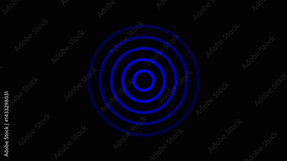 Expanding Radio Waves Signal Animation. Futuristic Heartbeat Pulse Signal Technology -4k stock video Expanding Radio Waves Signal Animation. Futuristic Heartbeat Pulse Signal Technology -4k stock video