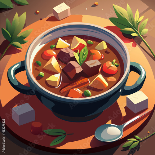 Beef Stew with Vegetables . A Delicious and Comforting Meal