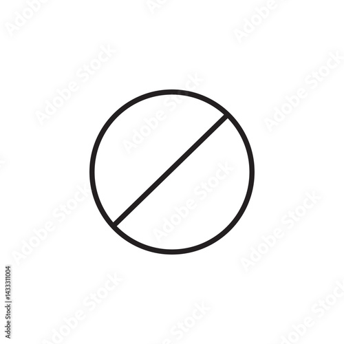 prohibited restrict icon editable outline stroke vector eps