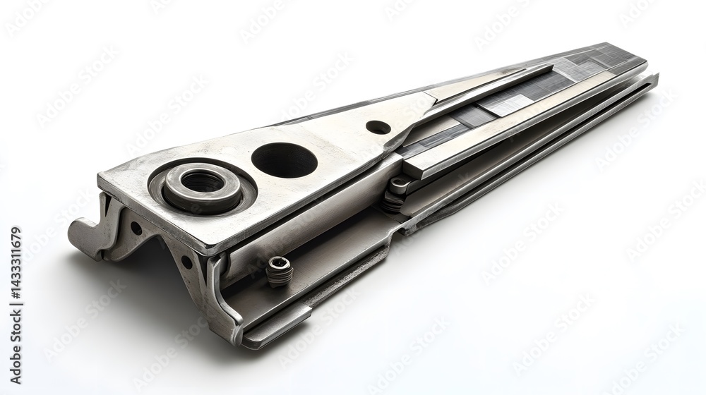 Precision Metal Part with White Background. Precision Metal Part with White Background.
