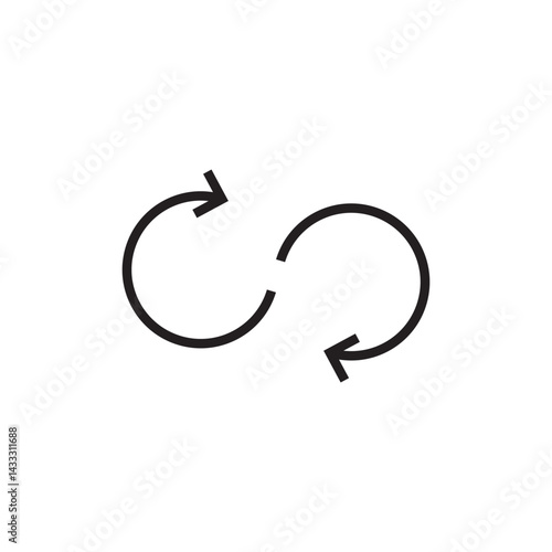 arrow flip icon editable outline stroke vector eps