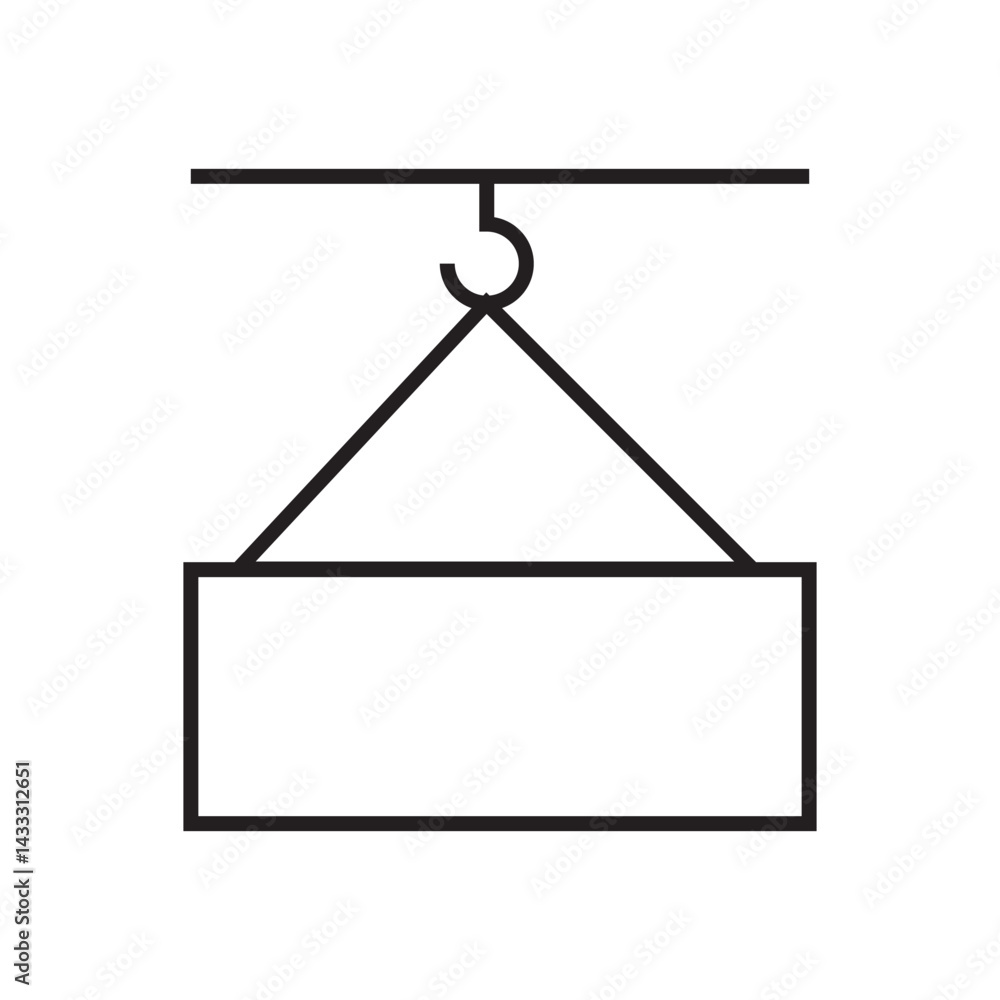 shipment cargo crane icon editable outline stroke vector eps shipment cargo crane icon editable outline stroke vector eps