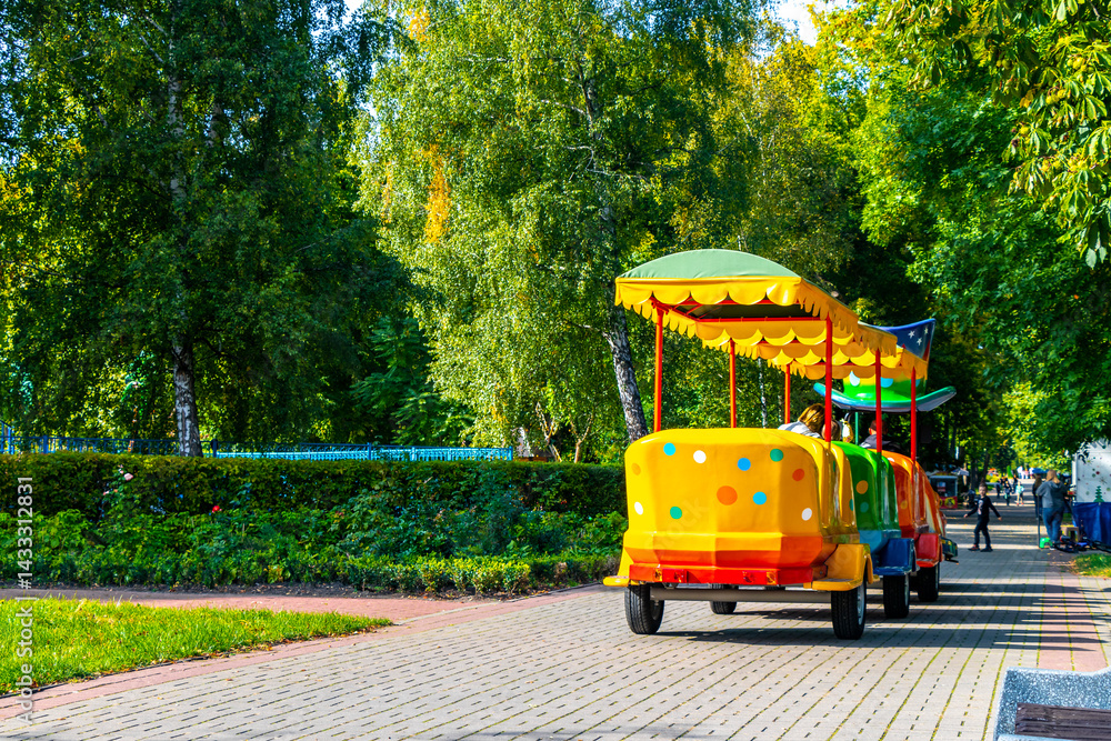 Obraz premium Brest City Park green nature snack bar food stand Belarus.