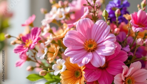 Wallpaper Mural Spring bouquet in full bloom, bursting with colorful fresh flowers in natural light Torontodigital.ca