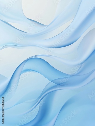 Soft abstract blue waves background design
