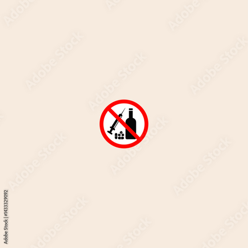 No Drugs Or Alcohol Symbol icon flat vector design. Free Download No Drugs Or Alcohol Symbol icon flat vector design. - GFXLoad