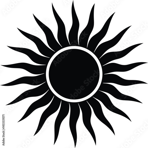 abstract sun vector illustration