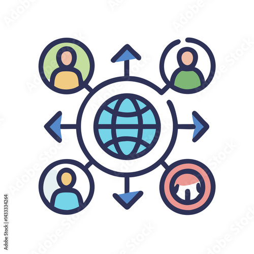 Global communication network and collaboration with people worldwide