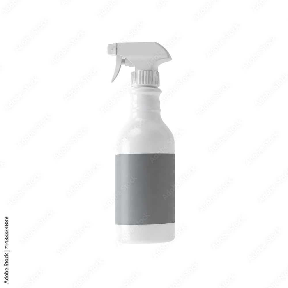 whiteboard cleaning spray bottle with a gray label (no text) whiteboard cleaning spray bottle with a gray label (no text)
