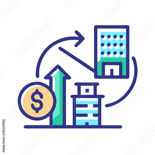 Real estate investment with positive returns and growth