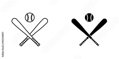 Baseball icon vector illustration for web, ui designs