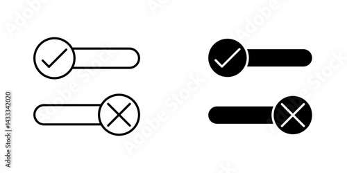 Boolean icon vector illustration for web, ui designs
