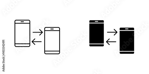 Data transfer icon vector illustration for web, ui designs