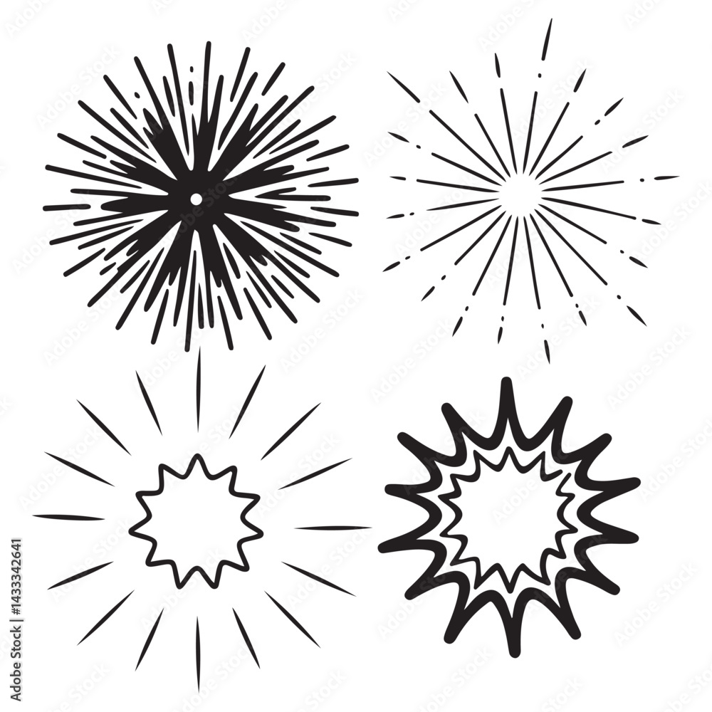 line sparkle vector set, comic style decorative lines, burst effects, and dynamic radial patterns in black for
enhancing illustrations, comics, and graphic designs line sparkle vector set, comic style decorative lines, burst effects, and dynamic radial patterns in black for
enhancing illustrations, comics, and graphic designs