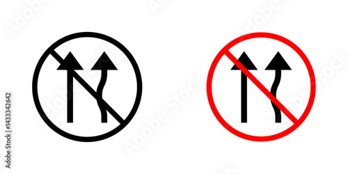 Do not overtake traffic signs vector illustration for web, ui designs