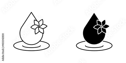 Essentials oil drop icon vector illustration for web, ui designs