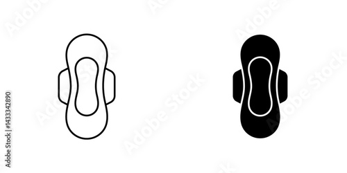 Feminine hygiene pad icon vector illustration for web, ui designs