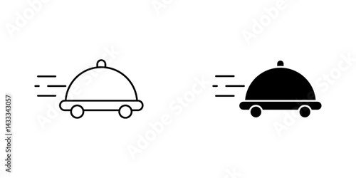 Food delivery icon vector illustration for web, ui designs