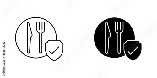Food safety icon vector illustration for web, ui designs