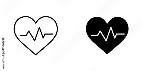 Heartbeat icon vector illustration for web, ui designs