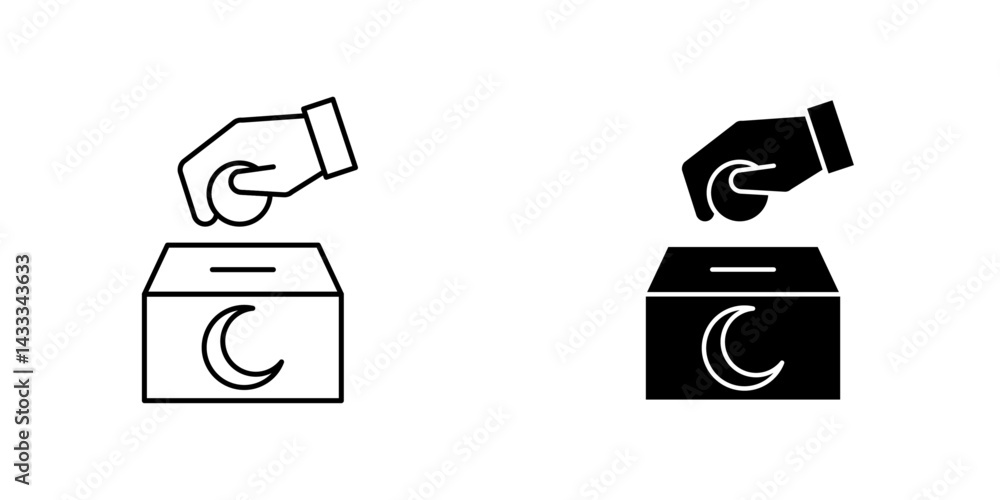 Infaq icon vector illustration for web, ui designs