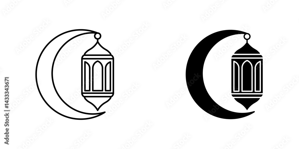 Islamic lantern icon vector illustration for web, ui designs Islamic lantern icon vector illustration for web, ui designs