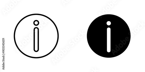 Information icon vector illustration for web, ui designs