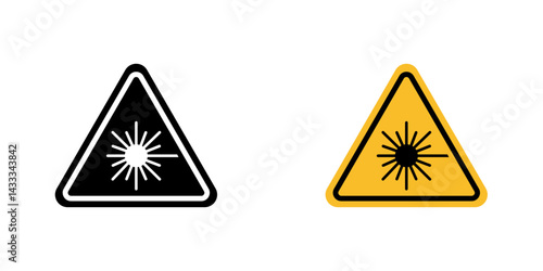 Laser warning icon vector illustration for web, ui designs