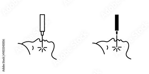 Laser anti aging beauty icon vector illustration for web, ui designs