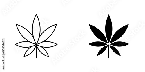 Marijuana icon vector illustration for web, ui designs